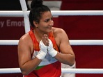 India's Pooja Rani dominated Algeria's Ichrak Chaib. 
