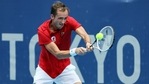 Russia's Daniil Medvedev returns the ball to Italy's Fabio Fognini during their Tokyo 2020 Olympic Games men's singles third round tennis match at the Ariake Tennis Park in Tokyo on July 28, 2021(AFP) Russia's Daniil Medvedev returns the ball to Italy's Fabio Fognini during their Tokyo 2020 Olympic Games men's singles third round tennis match at the Ariake Tennis Park in Tokyo on July 28, 2021(AFP)