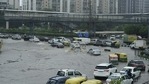 The Iffco Chowk main road was heavily flooded. (Parveen Kumar/HT Photo) The Iffco Chowk main road was heavily flooded. (Parveen Kumar/HT Photo)