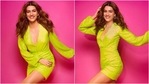 Mimi star Kriti Sanon in sequin green mini dress slays the neon chic look, see pics(Instagram/@sukritigrover) Mimi star Kriti Sanon in sequin green mini dress slays the neon chic look, see pics(Instagram/@sukritigrover)