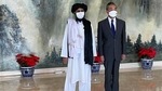 Taliban leader Mullah Baradar Akhund with Chinese foreign minister Wang Yi. Taliban leader Mullah Baradar Akhund with Chinese foreign minister Wang Yi.
