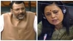 Nishikant Dubey and Mahua Moitra had a heated exchange in the IT committee meeting which spilled on to Twitter. Nishikant Dubey and Mahua Moitra had a heated exchange in the IT committee meeting which spilled on to Twitter.