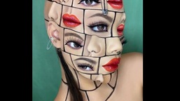 The image shows artist Mimi Choi with the makeup look.