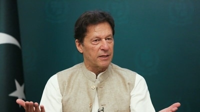Pakistan's Prime Minister Imran Khan gestures during an interview in Islamabad. (Reuters)