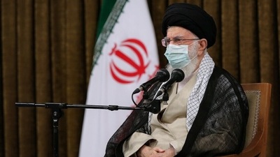 Iran's Supreme Leader Ayatollah Ali Khamenei said Washington is "stubborn" and insists on adding a sentence to the existing nuclear deal. (VIA REUTERS)