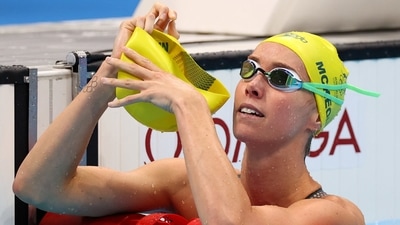 Tokyo 2020: Emma McKeon (in frame) and Tatjana Schoenmaker fire warning shots with Olympic swim records. (REUTERS)