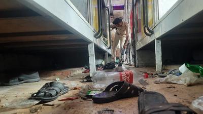 The double-decker bus with 140 labourers on board was on its way from Punjab’s Ludhiana to Bihar. (Deepak Gupta/HT Photo) The double-decker bus with 140 labourers on board was on its way from Punjab’s Ludhiana to Bihar. (Deepak Gupta/HT Photo)