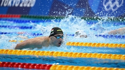 Hungary's Kristof Milak competes in the final of the men's 200m butterfly swimming event during the Tokyo 2020 Olympic Games at the Tokyo Aquatics Centre in Tokyo on July 28, 2021. (Photo by Jonathan NACKSTRAND / AFP) (AFP) Hungary's Kristof Milak competes in the final of the men's 200m butterfly swimming event during the Tokyo 2020 Olympic Games at the Tokyo Aquatics Centre in Tokyo on July 28, 2021. (Photo by Jonathan NACKSTRAND / AFP) (AFP)