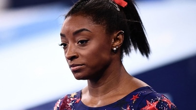 Simone Biles looks on. (Getty Images) Simone Biles looks on. (Getty Images)