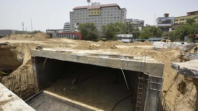 NHAI officials said that the underpass is 14 metres wide and the height of the tunnel is 5.5 metres. (HT Archive) NHAI officials said that the underpass is 14 metres wide and the height of the tunnel is 5.5 metres. (HT Archive)