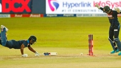 Sanju Samson was castled by Akila Dhananjaya during IND vs SL 2nd T20I in Colombo (AP)