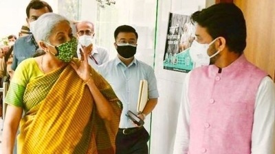 Union minister Anurag Singh Thakur wrote a post on Instagram about working with finance minister Nirmala Sitharaman.