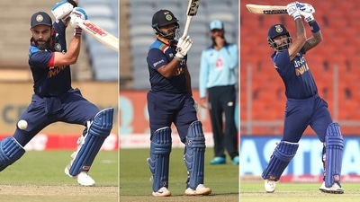From Left: Virat Kohli, Rishabh Pant and Suryakumar Yadav. (BCCI)