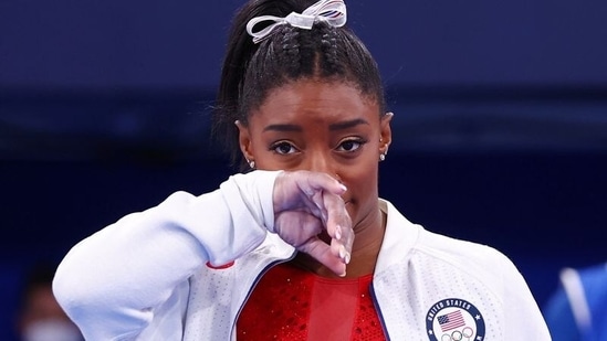 Tokyo 2020 Olympics - Gymnastics - Artistic - Women's Team - Final - Ariake Gymnastics Centre, Tokyo, Japan - July 27, 2021. Simone Biles of the United States during the Women's Team Final REUTERS/Mike Blake(REUTERS)