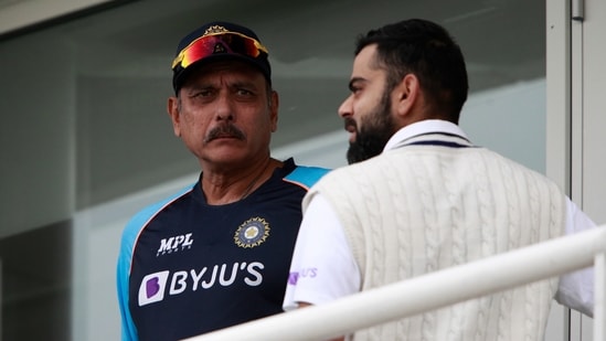 India's head coach Ravi Shastri's(L) re-appointment as India head coach in 2019 was not a surprise by any means. (AP)