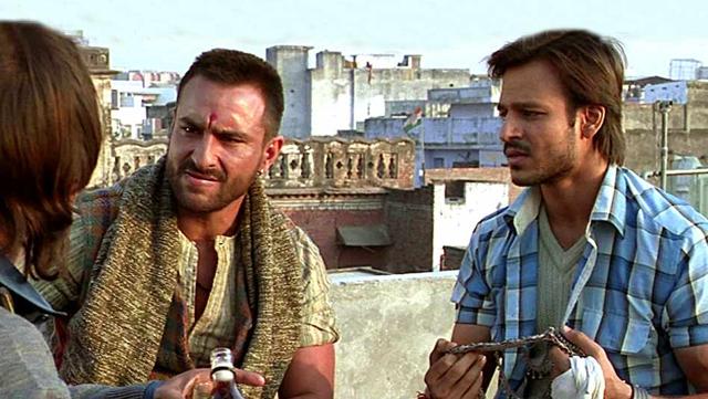 Vivek Oberoi and Saif Ali Khan in a still from Omkara.