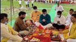 Union minister Smriti Irani’s son performing bhoomi pujan for her house in Amethi. (Sourced image) Union minister Smriti Irani’s son performing bhoomi pujan for her house in Amethi. (Sourced image)