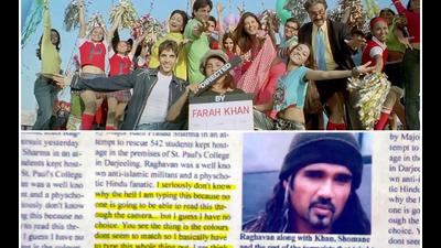 The clipping ‘reports’ the death of Suniel Shetty’s character, “former Army officer Raghavan Dutta” and appears towards the end of the movie during the song Ye Fizayein