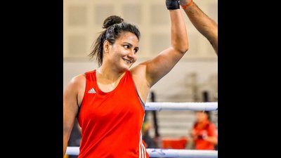 Hailing from Nimriwali, 9km from Bhiwani, Pooja used to cycle to Captain Hawa Singh Academy in the initial days. (HT Photo)