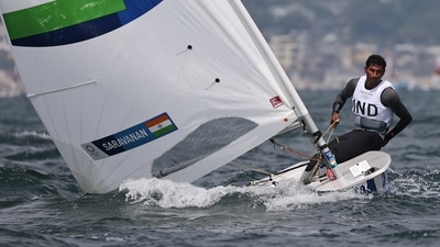 Tokyo 2020 Olympics - Sailing - Men's Laser - Opening Series - Enoshima Yacht Harbour - Tokyo, Japan - July 26, 2021. Vishnu Saravanan of India in action. REUTERS/Ivan Alvarado (REUTERS)