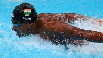Tokyo 2020 Olympics: Sajan Prakash of India in action. (REUTERS)