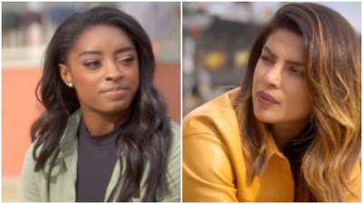 Priyanka Chopra and Simone Biles in an old interview. Priyanka Chopra and Simone Biles in an old interview.