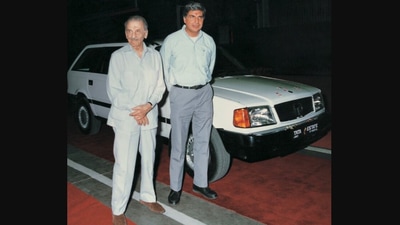 The throwback image shows Ratan Tata with JRD Tata. (Instagram/@ratantata)