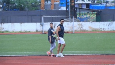 Neha Dhupia and Angad Bedi out for a stroll. They are expecting their second baby. Neha Dhupia and Angad Bedi out for a stroll. They are expecting their second baby.