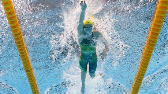Tokyo 2020 Olympics - Swimming - Women's 200m Freestyle - Final - Tokyo Aquatics Centre - Tokyo, Japan - July 28, 2021. Ariarne Titmus of Australia in action. REUTERS/Stefan Wermuth SEARCH "OLYMPICS DAY 6" FOR TOKYO 2020 OLYMPICS EDITOR'S CHOICE, SEARCH "REUTERS OLYMPICS TOPIX" FOR ALL EDITOR'S CHOICE PICTURES. TPX IMAGES OF THE DAY.(REUTERS)