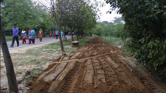 Green belts, among other civic amenities, were transferred to the GMDA in 2018. (HT Archive) Green belts, among other civic amenities, were transferred to the GMDA in 2018. (HT Archive)