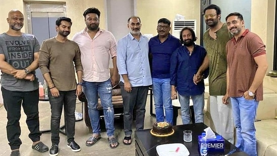 Prabhas with team of Radhe Shyam.