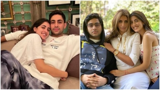 Shweta Bachchan shared a picture of Navya Nanda Naveli and Agastya Nanda. 