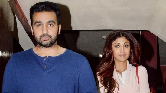 Shilpa Shetty with Raj Kundra.(HT File)