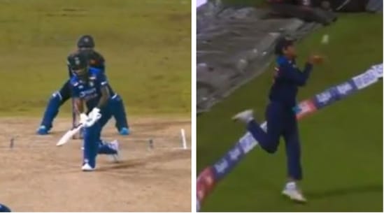 VIDEO: Sanju Samson falls to freak dismissal, Rahul Chahar takes stunning catch