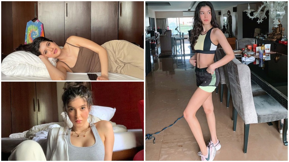 Shanay Kapoor posing at her home.