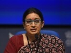 For the first time, Union minister Smriti Irani said, the government is looking at “trafficking in its entirety as an organised crime”.(HT file)