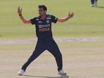 Yuzvendra Chahal during their second one-day international cricket match in Colombo, Sri Lanka.