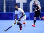 India's Manpreet Singh looks to pass during a men's field hockey match against New Zealand: File photo