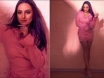 Sonakshi Sinha’s  <span class='webrupee'>₹</span>6.5k pastel pink mini dress is perfect for lunch dates