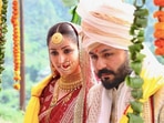 Yami Gautam and Aditya Dhar at their wedding. Yami Gautam and Aditya Dhar at their wedding.