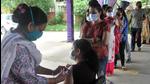 A health worker administering Covid vaccine to a resident at a special vaccination camp at the sports stadium in Mohali’s Sector 78 on Friday. (Ravi Kumar/HT) A health worker administering Covid vaccine to a resident at a special vaccination camp at the sports stadium in Mohali’s Sector 78 on Friday. (Ravi Kumar/HT)