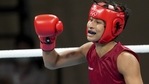 India's Lovlina Borgohain clenches her fist after winning her bout at Tokyo Olympics 2020(PTI) India's Lovlina Borgohain clenches her fist after winning her bout at Tokyo Olympics 2020(PTI)