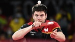 Germany's Dimitrij Ovtcharov serves. (Getty Images) Germany's Dimitrij Ovtcharov serves. (Getty Images)