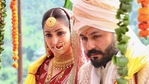Yami Gautam and Aditya Dhar at their wedding. Yami Gautam and Aditya Dhar at their wedding.