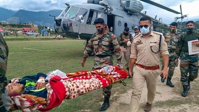 Army and police personnel rescuing a civilian in Kishtwar district of J&K. (File Photo / PTI) Army and police personnel rescuing a civilian in Kishtwar district of J&K. (File Photo / PTI)