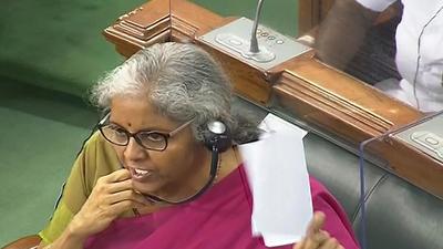 Union finance minister Nirmala Sitharaman speaks in the Lok Sabha in New Delhi on Friday, July 30. (PTI) Union finance minister Nirmala Sitharaman speaks in the Lok Sabha in New Delhi on Friday, July 30. (PTI)