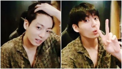 Jungkook held a live session on VLive. Jungkook held a live session on VLive.