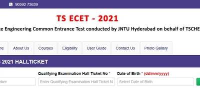 TS ECET hall ticket 2021: Candidates who want to appear for the examination can download the hall ticket through the official site of TS ECET on ecet.tsche.ac.in/.