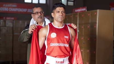 Farhan Akhtar and Paresh Rawal in a still from Toofaan. Farhan Akhtar and Paresh Rawal in a still from Toofaan.