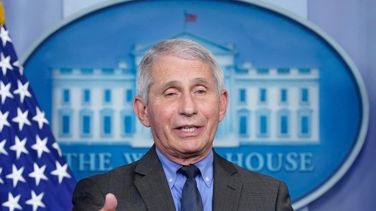 Dr Anthony Fauci, director of the National Institute of Allergy and Infectious Diseases, speaks during a press briefing at the White House.(AP file photo)